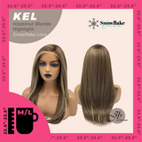 JBEXTENSION 22 Inches Hazelnut Blonde Highlight Pre-Cut Snowflake Lace Frontlace Glueless Wig KEL HAZELNUT【PERMATEASE】- M/L