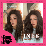 JBEXTENSION 22 Inches Dark Brown Pre-Cut Snowflake Lace Frontlace Glueless Wig INéS DARK BROWN【PERMATEASE】【BENDY EAR TABS】- M/L