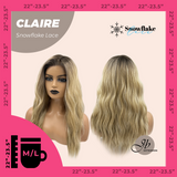 JBEXTENSION 22 Inches Mix Blonde Pre-Cut Snowflake Lace Frontlace Glueless Wig CLAIRE SNOWFLAKE【PERMATEASE】【BENDY EAR TABS】- M/L