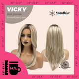 JBEXTENSION 20 Inches Bali Blonde Pre-Cut Snowflake Lace Frontlace Glueless Wig VICKY BALI BLONDE【PERMATEASE】【BENDY EAR TABS】- M/L