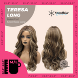JBEXTENSION 22 Inches Long Hazelnut Pre-Cut Snowflake Lace Frontlace Glueless Wig TERESA LONG HAZELNUT【PERMATEASE】【BENDY EAR TABS】- M/L