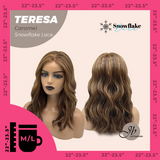 JBEXTENSION 18 Inches Caramel Pre-Cut Snowflake Lace Frontlace Glueless Wig TERESA CARAMEL【PERMATEASE】【BENDY EAR TABS】- M/L