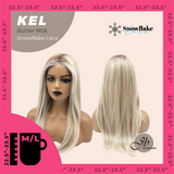 JBEXTENSION 22 Inches Butter Milk Pre-Cut Snowflake Lace Frontlace Glueless Wig KEL BUTTER MILK【PERMATEASE】【BENDY EAR TABS】- M/L