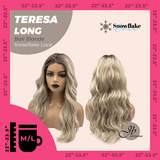JBEXTENSION 22 Inches Long Bali Blonde Pre-Cut Snowflake Lace Frontlace Glueless Wig TERESA LONG BALI BLONDE【PERMATEASE】【BENDY EAR TABS】- M/L