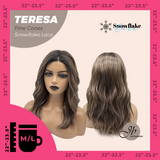 JBEXTENSION 18 Inches Pine Cones Pre-Cut Snowflake Lace Frontlace Glueless Wig TERESA PINE CONES【PERMATEASE】【BENDY EAR TABS】- M/L