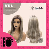 JBEXTENSION 22 Inches Venice Blonde Pre-Cut Snowflake Lace Frontlace Glueless Wig KEL VENICE BLONDE【PERMATEASE】【BENDY EAR TABS】- M/L