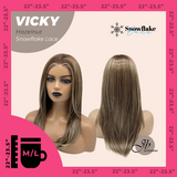 JBEXTENSION 20 Inches Hazelnut Pre-Cut Snowflake Lace Frontlace Glueless Wig VICKY HAZELNUT【PERMATEASE】【BENDY EAR TABS】- M/L