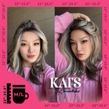 JBEXTENSION 18 Inches Mix Blonde Pre-Cut Snowflake Lace Frontlace Glueless Wig KAI'S【PERMATEASE】【BENDY EAR TABS】- M/L