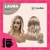 JBEXTENSION 14 Inches Apricot Pre-Cut Side Part Snowflake Lace Frontlace Glueless Wig LAURA SNOWFLAKE APRICOT【BENDY EAR TABS】- M/L