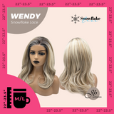 JBEXTENSION 18 Inches Mix Blonde Curly Pre-Cut Side Part Snowflake Lace Frontlace Glueless Wig WENDY【BENDY EAR TABS】- M/L