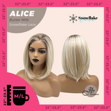 JBEXTENSION 12 Inches Butter Milk Pre-Cut Side Part Snowflake Lace Frontlace Glueless Wig ALICE BUTTER MILK【BENDY EAR TABS】- M/L