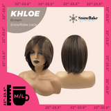 JBEXTENSION 12 Inches Bob Cut Brown Pre-Cut Snowflake Lace Frontlace Glueless Wig KHLOE BROWN【PERMATEASE】【BENDY EAR TABS】- M/L