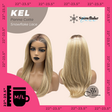 JBEXTENSION 22 Inches Panna Cotta Pre-Cut Snowflake Lace Frontlace Glueless Wig KEL PANNA COTTA【PERMATEASE】【BENDY EAR TABS】- M/L