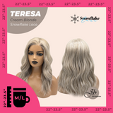 JBEXTENSION 18 Inches Cream Blonde Pre-Cut Snowflake Lace Frontlace Glueless Wig TERESA CREAM BLONDE【PERMATEASE】【BENDY EAR TABS】- M/L