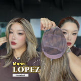 [PRE-ORDER] JBEXTENSION LOPEZ MONO Full Monofilament Handmade Full Lace Full Hand Tied Wig 18 Inches Hazelnut Mono Lace Handmade Futura Fiber Wig with Anti-slip Silicone Strips Glueless Wig LOPEZ MONO - HAZELNUT【BENDY EAR TABS】