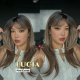 JBEXTENSION 21 Inches Natural Style Pine Cones Wig with Bangs LUCIA PINE CONES
