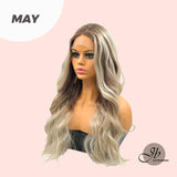 JBEXTENSION 26 Inches Extra Curly Long Blonde Frontlace Wig MAY