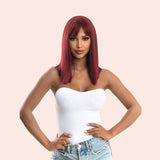 [PRE-ORDER] JBEXTENSION 14 Inches Red Color Straight Wig With Bangs NATALE