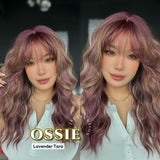 [PRE-ORDER] JBEXTENSION 22 Inches Scalpiana Long Wave Lavender Taro 3.5X4 Hard Silky Top Natural Scalp Effect Wig with Bangs OSSIE LAVENDER TARO