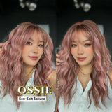 [PRE-ORDER] JBEXTENSION 22 Inches Scalpiana Long Wave Sea-salt Sakura 3.5X4 Hard Silky Top Natural Scalp Effect Wig with Bangs OSSIE SEA-SALT SAKURA