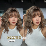 JBEXTENSION 14 Inches Scalpiana Wave Tiramisu 3.5X4 Hard Silky Top Natural Scalp Effect Wig with Bangs OSSIE SHORT - TIRAMISU