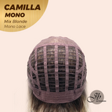 JBEXTENSION CAMILLA MONO Monofilament Handmade Wig 6X5 Full Monofilament Hand Tied Top Wig 20 Inches Mix Blonde Mono Lace Wig With Anti-slip Silicone Strips Glueless Wig CAMILLA MONO MIX BLONDE【BENDY EAR TABS】