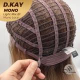 JBEXTENSION D.KAY MONO Partial Monofilament Wig 18 Inches Light Mix Blonde Partial Mono Lace Glueless Women Fashion Wig D.KAY MONO LIGHT MIX BLONDE【BENDY EAR TABS】