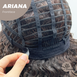 JBEXTENSION 16 Inches Deep Curly Dark Brown Pre-Cut Side Part Frontlace Glueless Black Sapphire Wig ARIANA【BENDY EAR TABS】