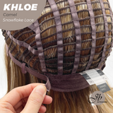 JBEXTENSION 12 Inches Bob Cut Camel Pre-Cut Snowflake Lace Frontlace Glueless Wig KHLOE CAMEL【PERMATEASE】【BENDY EAR TABS】- M/L