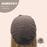 JBEXTENSION 22 Inches Mix Brown Curly Fiber X, Tangle Less Pre-Cut Free Part Frontlace Glueless Wig DOROTHY【FIBER X】