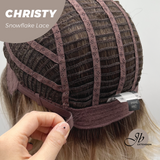 JBEXTENSION 11 Inches Mix Blonde Pre-Cut Side Part Snowflake Lace Frontlace Glueless Wig CHRISTY SNOWFLAKE【BENDY EAR TABS】