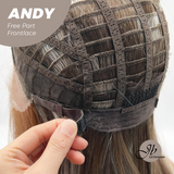 JBEXTENSION 27 Inches Long Straight Bronze Pre-Cut Free Part Frontlace Glueless Wig ANDY