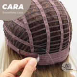 JBEXTENSION 16 Inches Mix Blonde Pre-Cut Side Part Snowflake Lace Frontlace Glueless Wig CARA【BENDY EAR TABS】