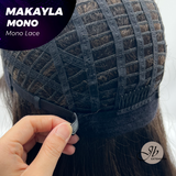 JBEXTENSION MAKAYLA MONO Monofilament Handmade Wig 6X5 Full Monofilament Hand Tied Top Wig 23 Inches Long Black Straight Mono Lace Handmade Futura Fiber Glueless Black Sapphire Wig MAKAYLA MONO【BENDY EAR TABS】