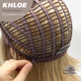 JBEXTENSION 12 Inches Bob Cut Panna Cotta Pre-Cut Snowflake Lace Frontlace Glueless Wig KHLOE PANNA COTTA【PERMATEASE】