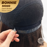 [PRE-ORDER] JBEXTENSION BONNIE MONO Full Monofilament Handmade Full Lace Full Hand Tied Wig 12 Inches Dark Brown Mono Lace Handmade Futura Fiber Glueless Wig BONNIE MONO DARK BROWN【BENDY EAR TABS】