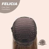 JBEXTENSION 20 Inches Light Brown Fiber X, Tangle Less Pre-Cut Free Part Frontlace Glueless Wig FELICIA【FIBER X】