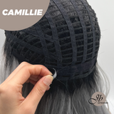 JBEXTENSION 14 Inches Grey Silver with Dark Root Women Fashion Full Machine Wig CAMILLIE【PERMATEASE】