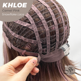 [PRE-ORDER] JBEXTENSION 12 Inches Bob Cut Camel Pink Pre-Cut Snowflake Lace Frontlace Glueless Wig KHLOE CAMEL PINK【PERMATEASE】【BENDY EAR TABS】- M/L