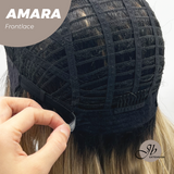 JBEXTENSION 22 Inches Mix Blonde Pre-Cut Side Part Frontlace Glueless Black Sapphire Wig AMARA