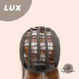 JBEXTENSION 22 Inches Medium Brown Base with Silver Blonde Ombre Highlights Headband Wig LUX