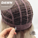 JBEXTENSION 19 Inches Curly Platinum Blonde Pre-Cut Side Part Snowflake Lace Frontlace Glueless Wig DAWN SNOWFLAKE - PLATINUM BLONDE【BENDY EAR TABS】