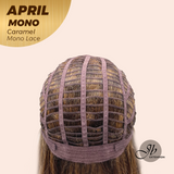 [PRE-ORDER] JBEXTENSION APRIL MONO Monofilament Handmade Wig 6X5 Full Monofilament Hand Tied Top Wig 18 Inches Caramel Mono Lace Wig With Anti-slip Silicone Strips Glueless Wig APRIL MONO CARAMEL【BENDY EAR TABS】