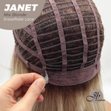 [PRE-ORDER] JBEXTENSION 19 Inches Mix Blonde Pre-Cut Arc Snowflake Lace Frontlace Glueless Wig JANET MIX BLONDE【BENDY EAR TABS】