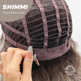 JBEXTENSION 21 Inches Ash Grey Deep Curly Pre-Cut Side Part Snowflake Lace Frontlace Black Sapphire Glueless Wig SHIMMI - BLACK SAPPHIRE【BENDY EAR TABS】