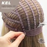 JBEXTENSION 22 Inches Light Golden Brown Pre-Cut Snowflake Lace Frontlace Glueless Wig KEL LIGHT GOLDEN BROWN【PERMATEASE】【BENDY EAR TABS】- M/L