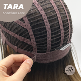 JBEXTENSION 12 Inches Shatush Mix Blonde Pre-Cut Side Part Snowflake Lace Frontlace Glueless Wig TARA SNOWFLAKE【BENDY EAR TABS】