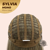 JBEXTENSION SYLVIA MONO Partial Monofilament Wig 20 Inches Dirty Blonde Curly Partial Mono Lace Glueless Wig SYLVIA MONO