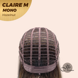 JBEXTENSION CLAIRE MONO Partial Monofilament Wig 22 Inches Hazelnut Curly Partial Mono Lace Glueless Wig CLAIRE MONO HAZELNUT【BENDY EAR TABS】