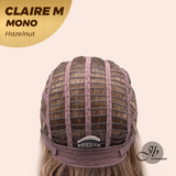 JBEXTENSION CLAIRE MONO Partial Monofilament Wig 22 Inches Hazelnut Curly Partial Mono Lace Glueless Wig CLAIRE MONO HAZELNUT【BENDY EAR TABS】